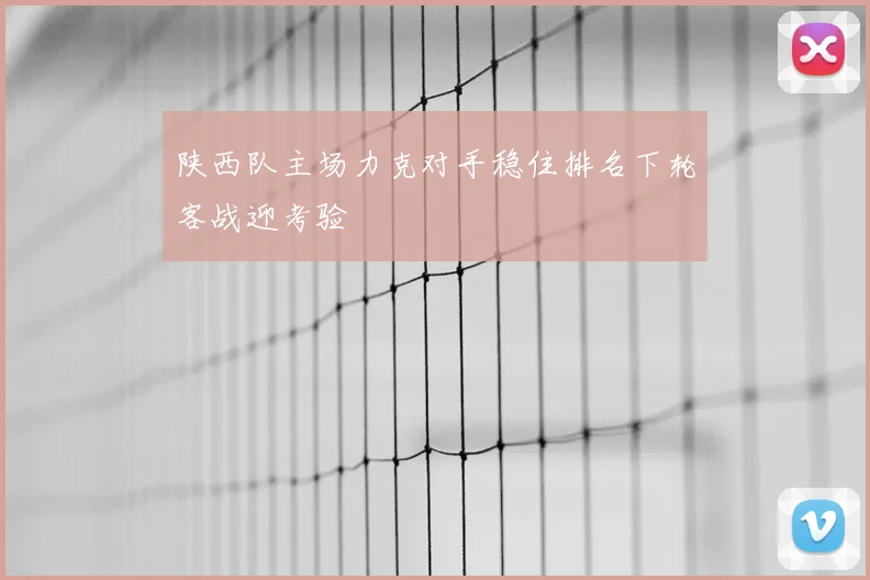 陕西队主场力克对手稳住排名下轮客战迎考验